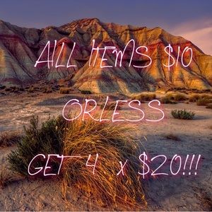 All items $10 or less, bundle up and get 3 x $16, 4 x $20!!!